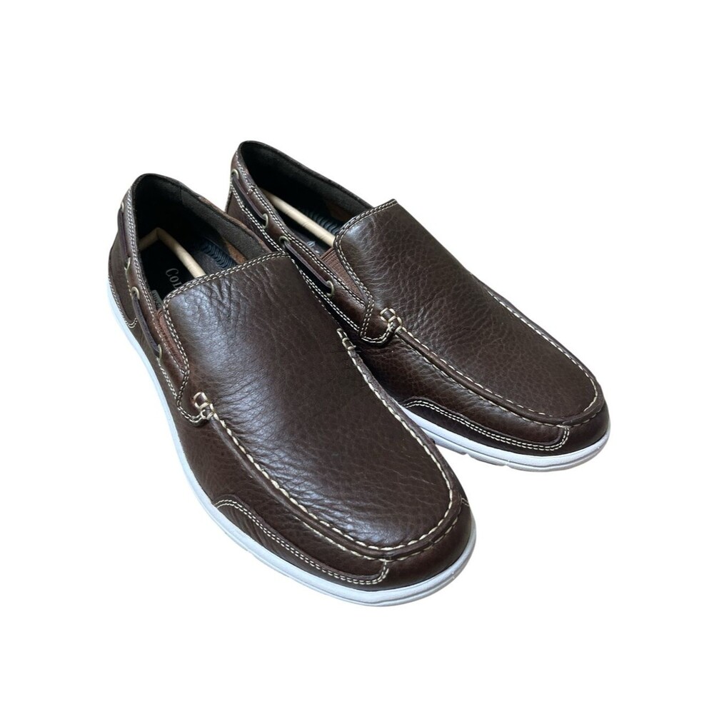 Cole Haan Air Sail Venetian II Loafers Chestnut Tumbled Leather Size 9 NIB